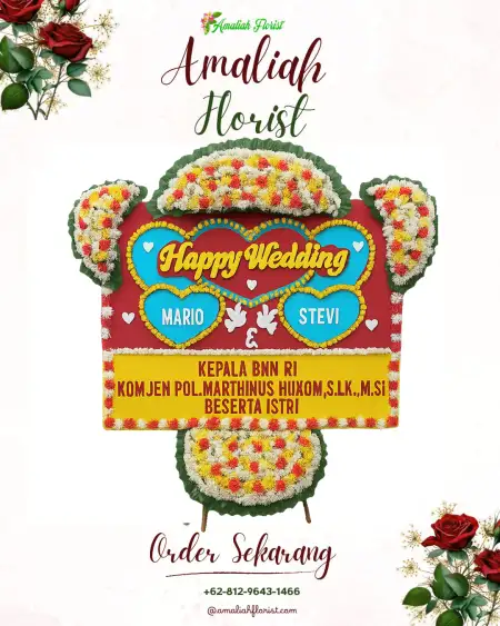 Papan Bunga Pernikahan Banjarsari Kidul